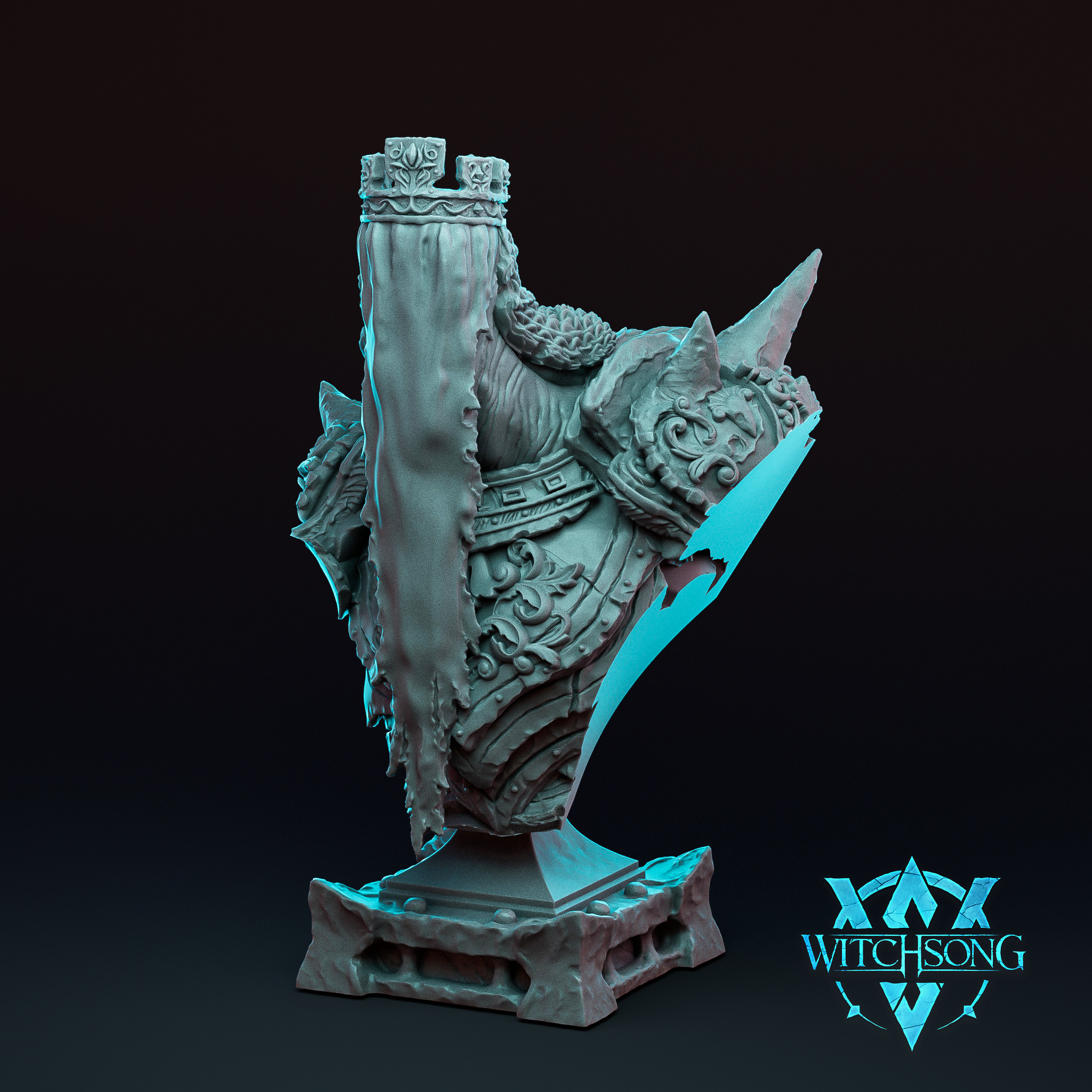 Faceless King Bust - Witchsong Miniatures - Fox Den Resin Printed Miniature