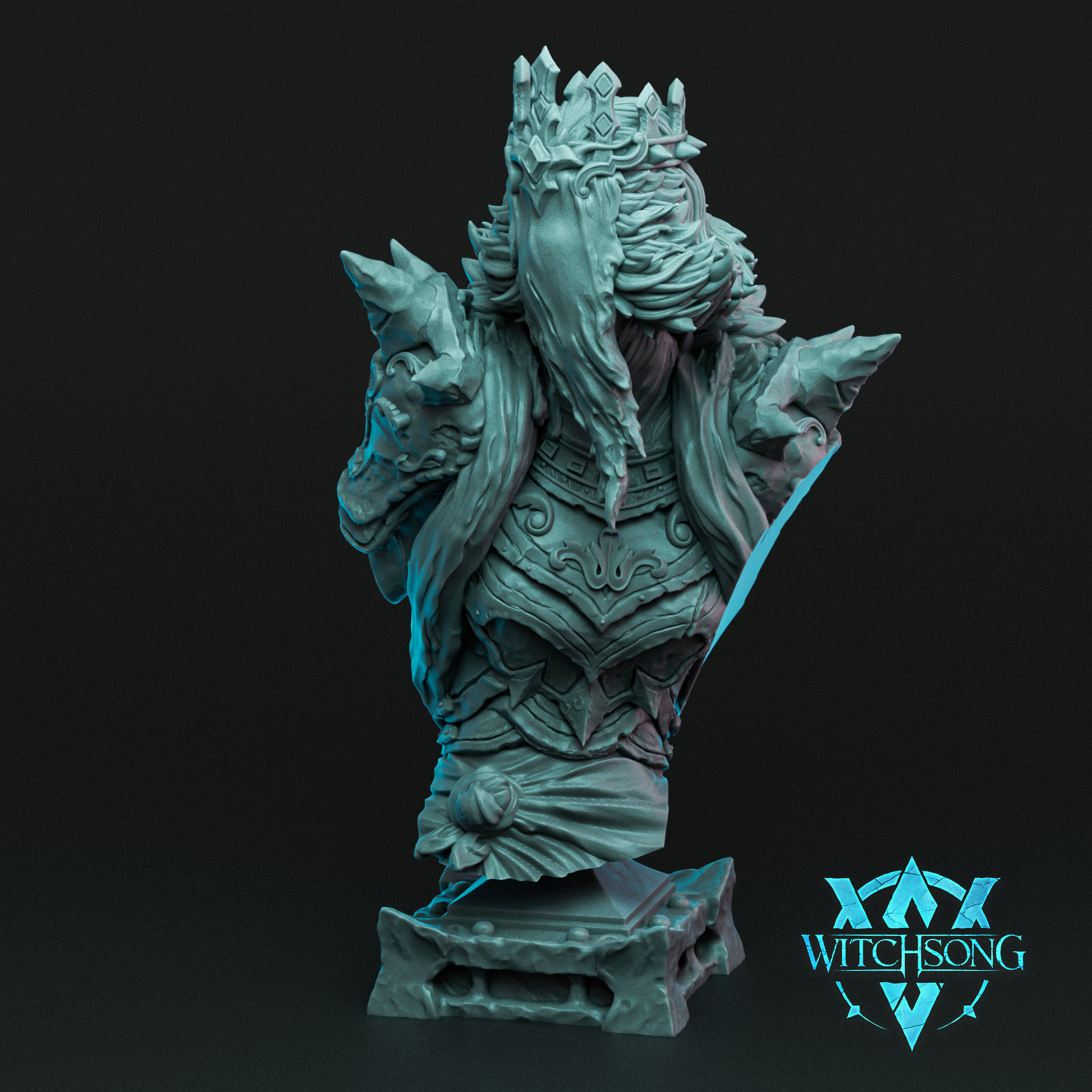 Faceless Queen Bust - Witchsong Miniatures - Fox Den Resin Printed Miniature