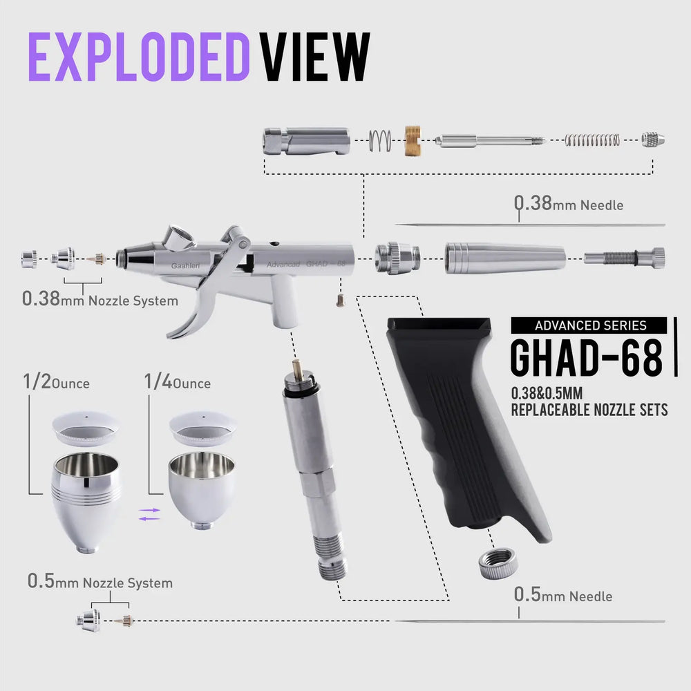 Gaahleri GHAD-68 Advanced Series Airbrush