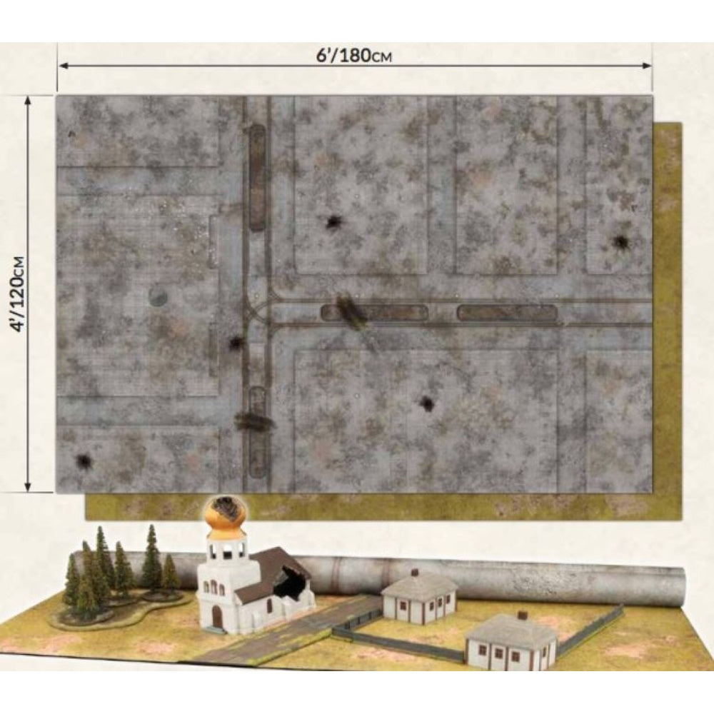 Battlefield in a Box: Gaming Battle Mat - Rural/City (6x4)