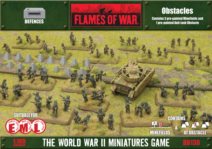 Battlefield in a Box: Defenses: Minefields & Anti-tank Obstacle (x4)