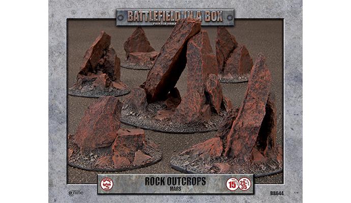 Battlefield in a Box: Essentials: Rock Outcrops (x6) - Mars