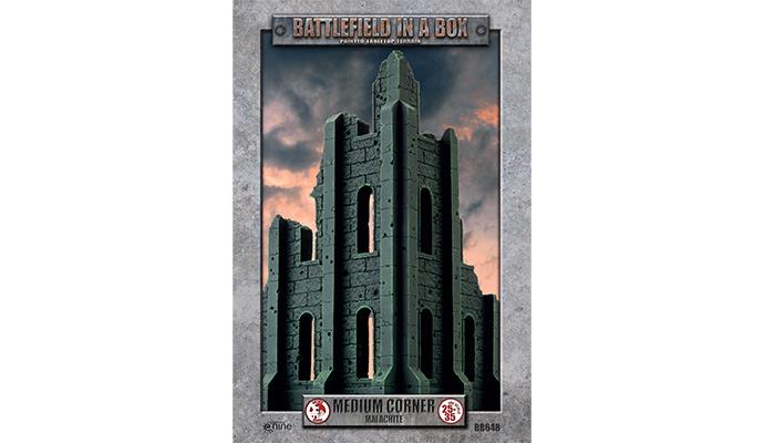 Battlefield in a Box: Medium Corner Ruin - Malachite (x1)