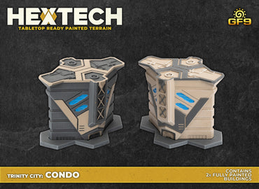 Battlefield in a Box - Hextech: Condo (Two Painted Buildings)