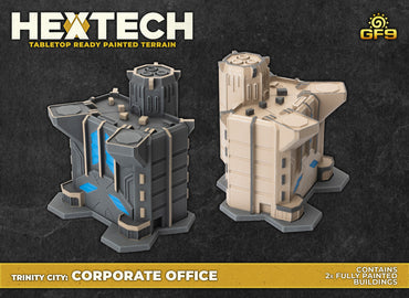 Battlefield in a Box: Hextech: Corporate Office (Two Painted Buildings)