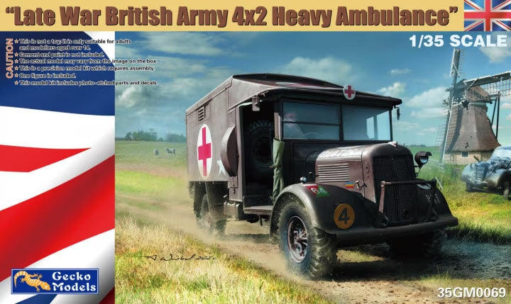 Gecko 1/35 Late War British Army 4x2 Heavy Ambulance Plastic Model Kit