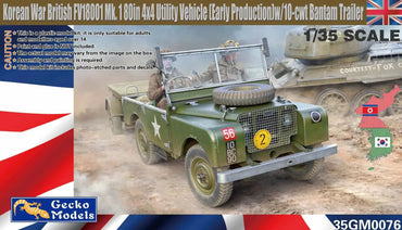Gecko 1/35 Korean War British FV18001 Mk. 1 80in 4x4 Utility Vehicle Plastic Model Kit