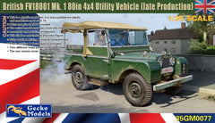 Gecko 1/35 British FV18001 Mk. 1 80in 4x4 Utility Vehicle (late Prod.) Plastic Model Kit