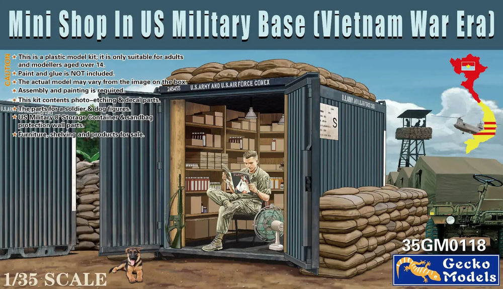 Gecko 1/35 Mini Shop In US Military Base (Vietnam War Era) Plastic Model Kit