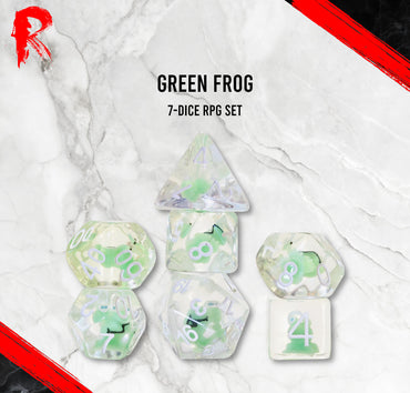 Green Frog Resin Dice RPG Set - Ronin Games