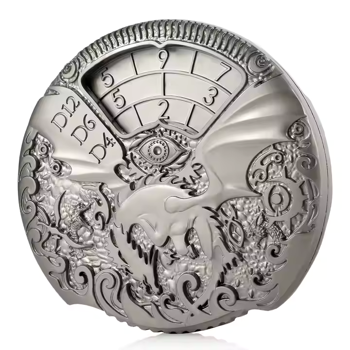 Roulette Spinner Dice - Silver - Ronin Games Dice