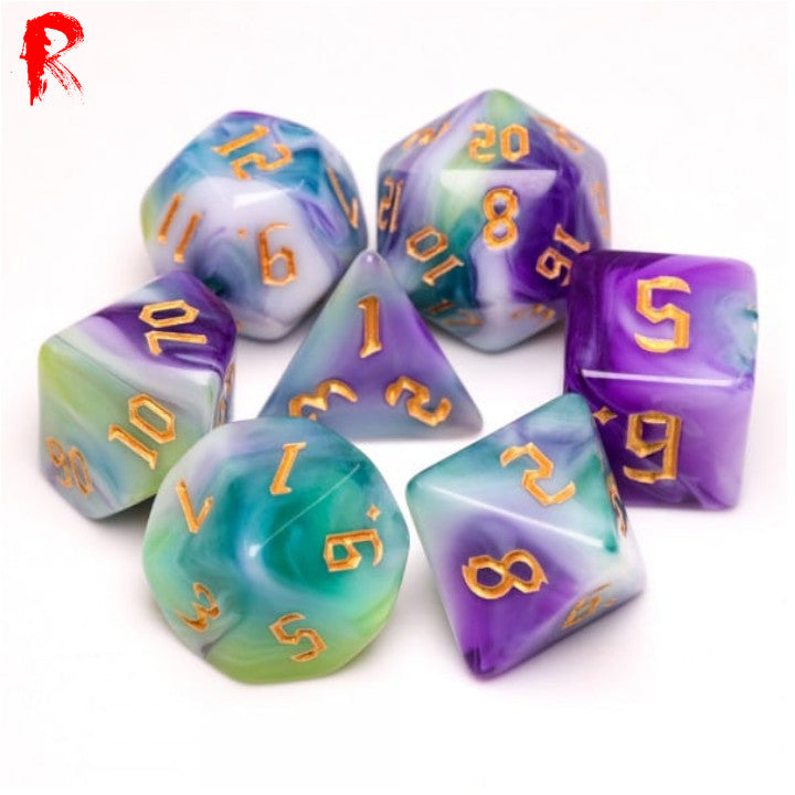 Morning Birdsong - 7-Die RPG Set - Ronin Games Acrylic Dice HDAR-85