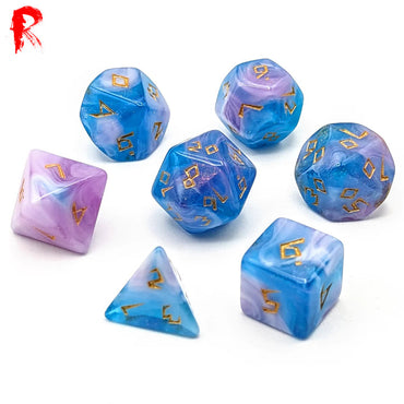 Faerie Realm - 7-Die RPG Set - Ronin Games Acrylic Dice HDAR-86