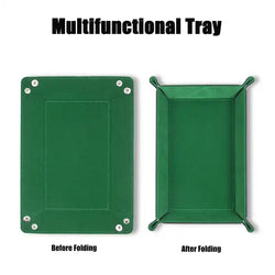 Velvet Folding Dice Tray - Green (7"x4") - Ronin Games