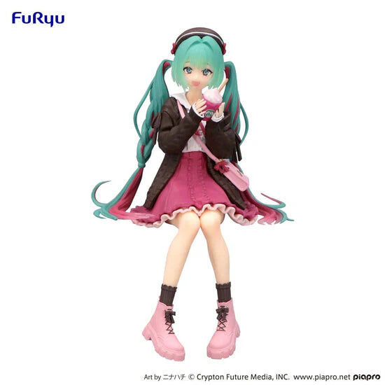 Hatsune Miku Autumn Date Pink ver Noodle Stopper Statue