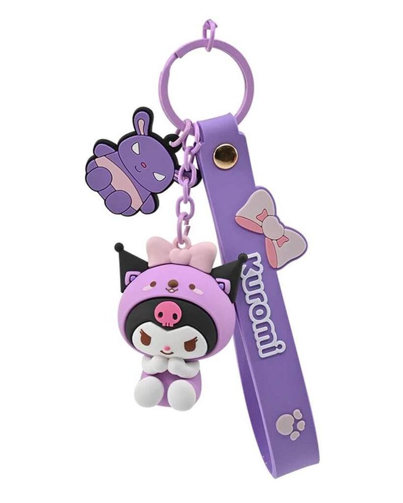 HELLO KITTY - Keychain w/hand strap - Animals (Purple)
