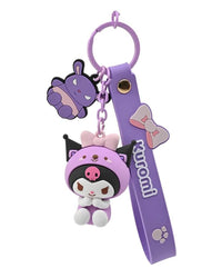 HELLO KITTY - Keychain w/hand strap - Animals (Purple)