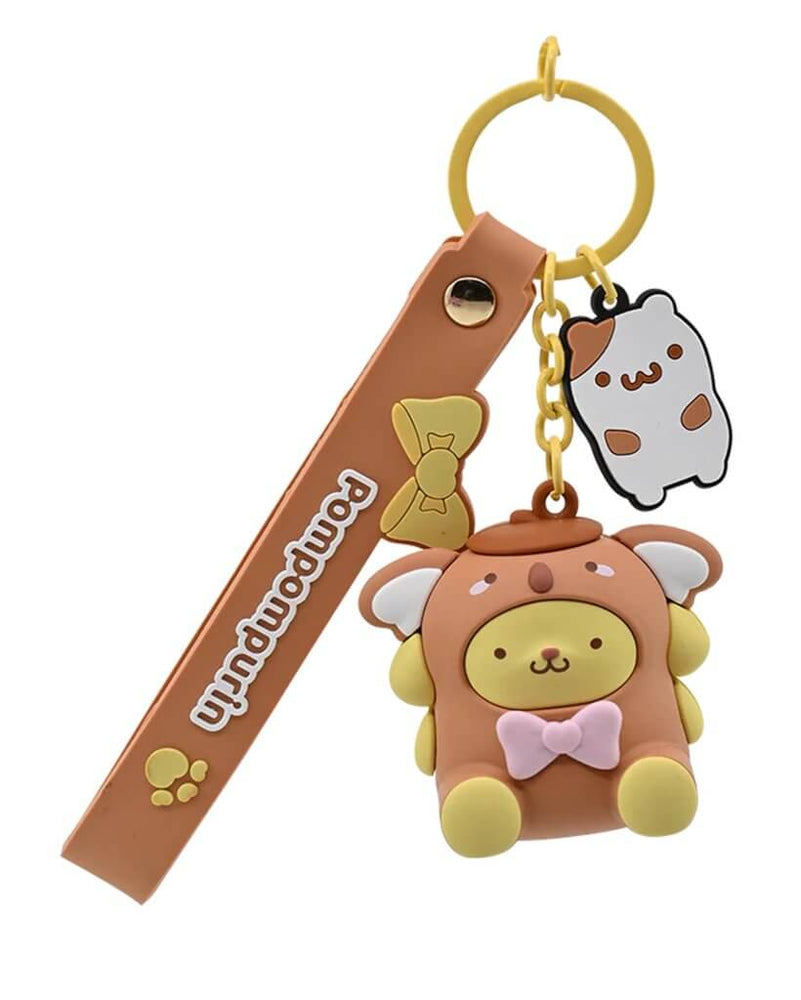 HELLO KITTY - Keychain w/hand strap - Animals (Yellow)