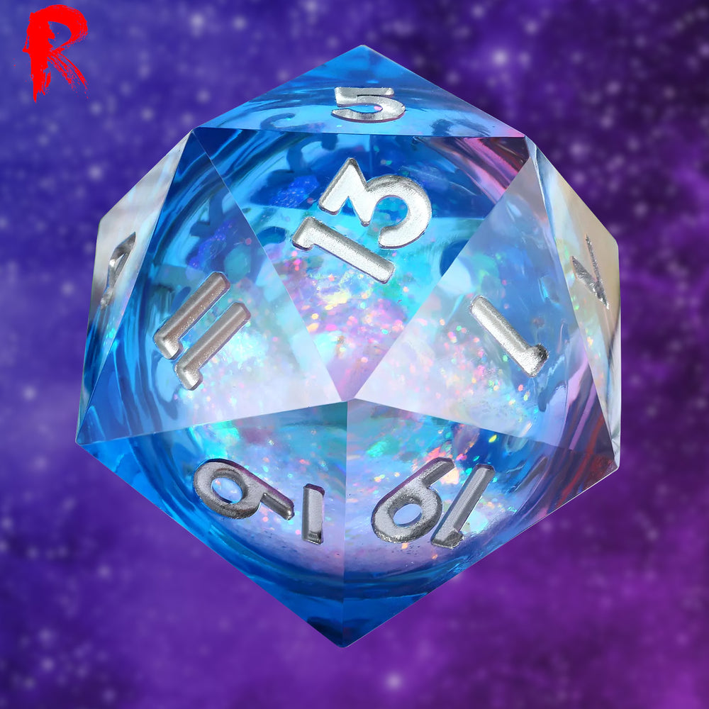 Secret Galaxy - 33mm D20 Resin Liquid Core Constellation - Ronin Games Dice