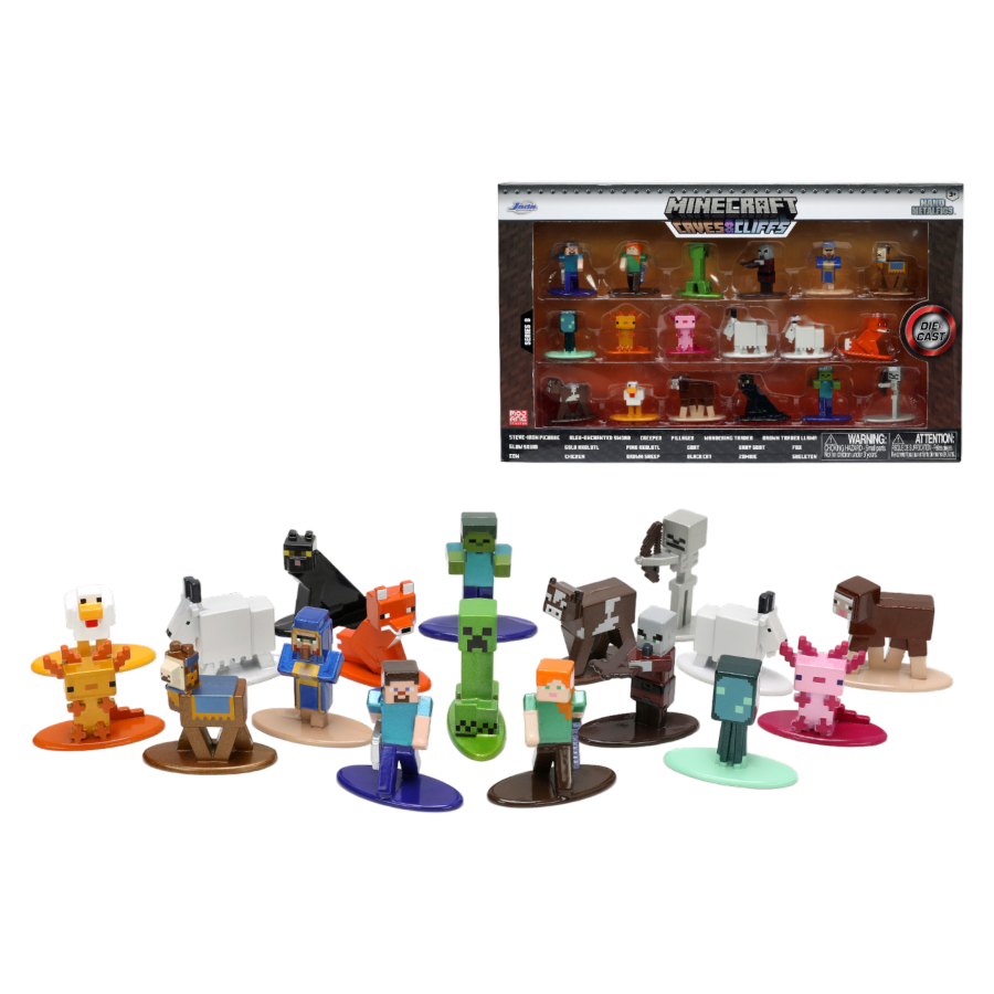 Minecraft - Caves & Cliffs Nano MetalFig 18-Pack