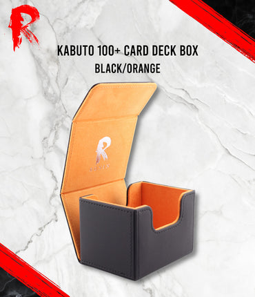 Kabuto 100+ Card Deck Box - Black Orange