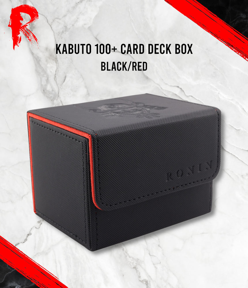 Kabuto 100+ Card Deck Box - Black Red Ver.2