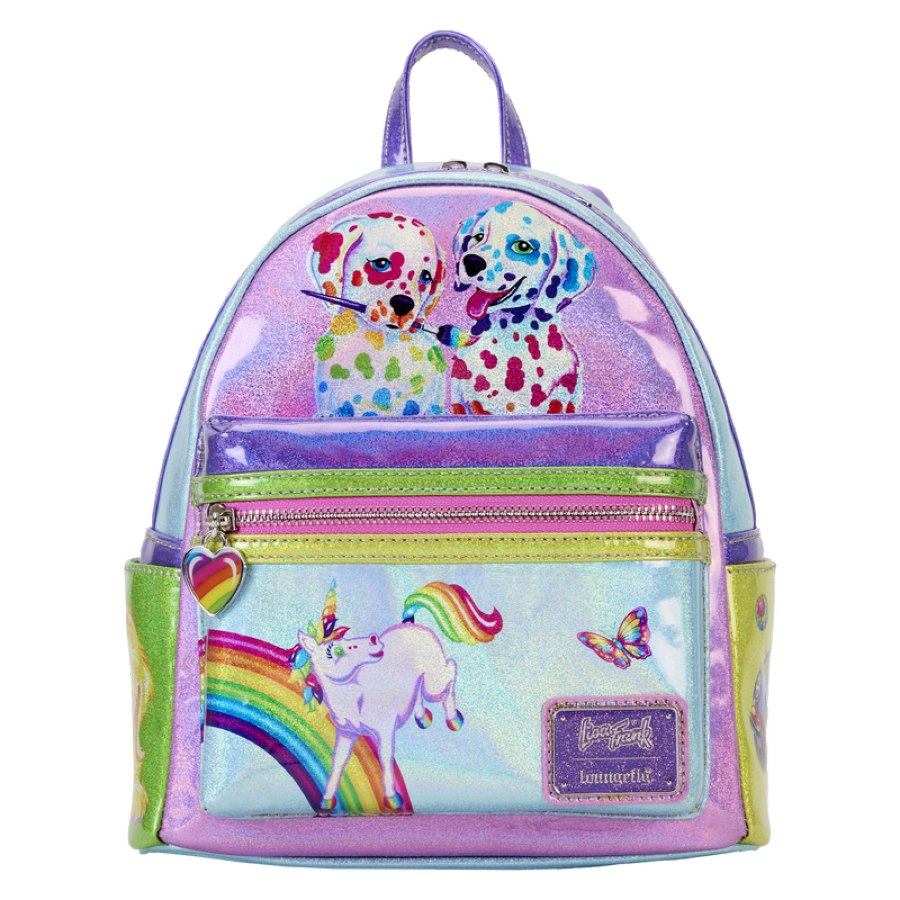 Lisa Frank - Holographic Glitter Color Block Mini Backpack