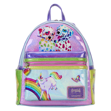 Lisa Frank - Holographic Glitter Color Block Mini Backpack