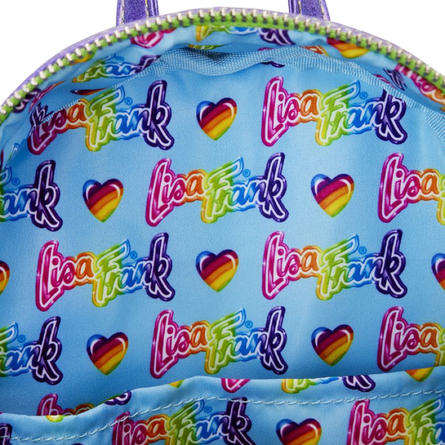 Lisa Frank - Holographic Glitter Color Block Mini Backpack