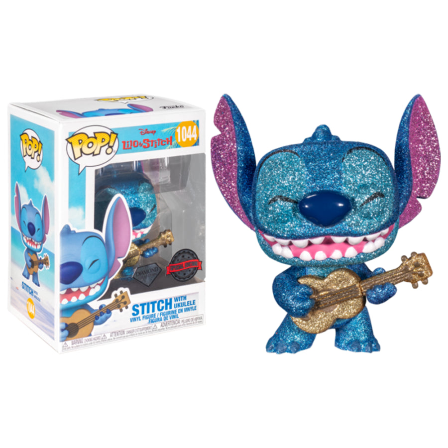 Stitch with Ukulele #1044 Disney Lilo & Stitch Pop! Vinyl (Diamond Glitter)