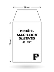MintFit Mag-Lock Card Case Sleeves (35pt-75pt) - 100pc