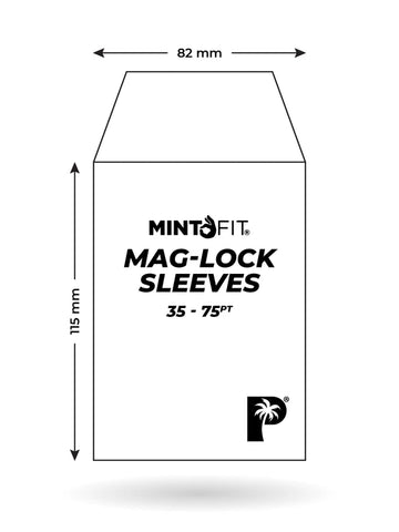 MintFit Mag-Lock Card Case Sleeves (35pt-75pt) - 100pc