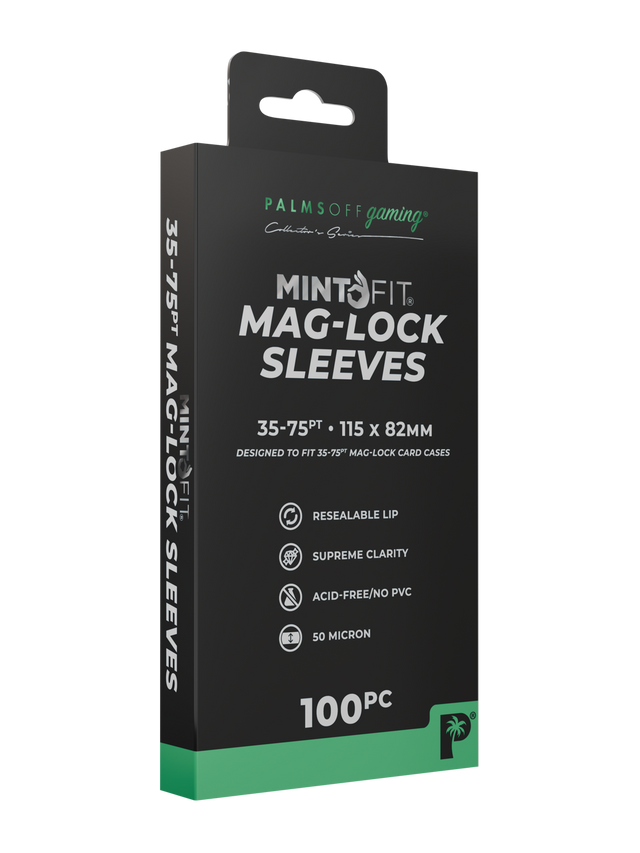 MintFit Mag-Lock Card Case Sleeves (35pt-75pt) - 100pc