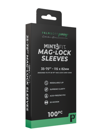 MintFit Mag-Lock Card Case Sleeves (35pt-75pt) - 100pc