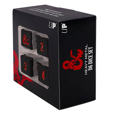 Ultra Pro Heavy Metal D6 x4 Dice Set for Dungeons & Dragons