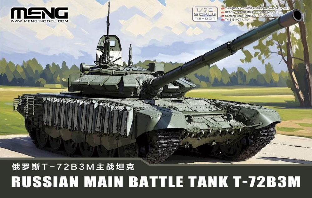 Meng 1/72 Russian Main Battle Tank T-72B3M Plastic Model Kit