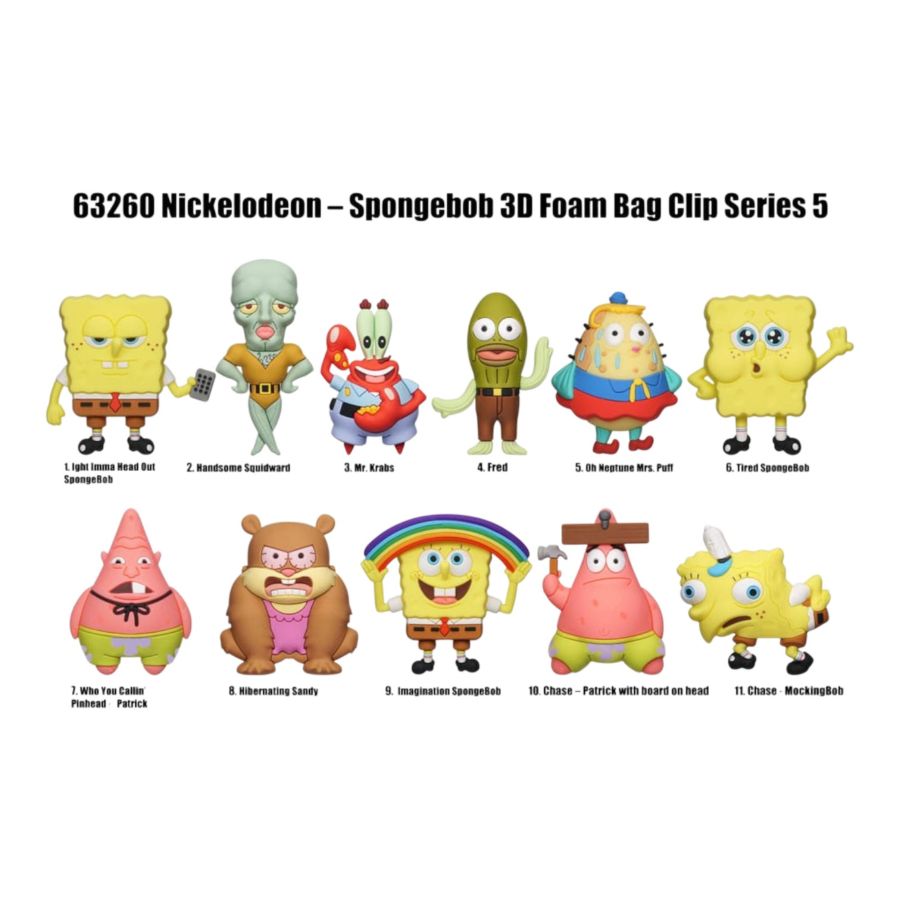 Spongebob - 3D Foam Keychain Blind Bag Series 5