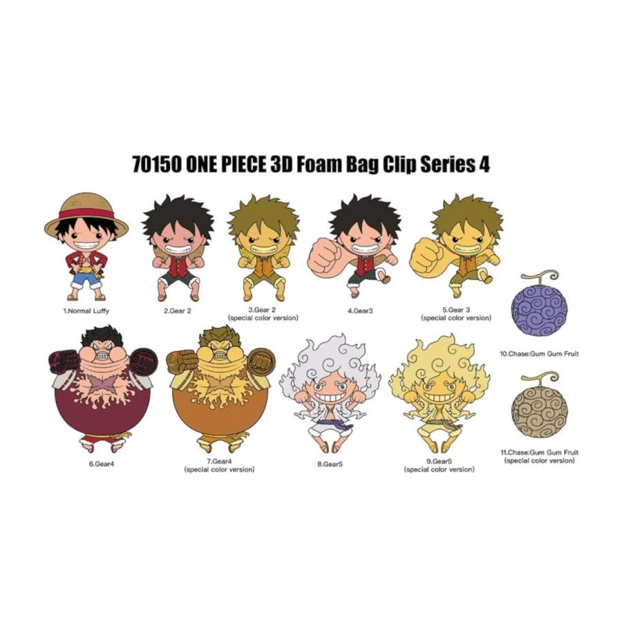 One Piece - 3D PVC Bag Clips Blind Bag Series 4