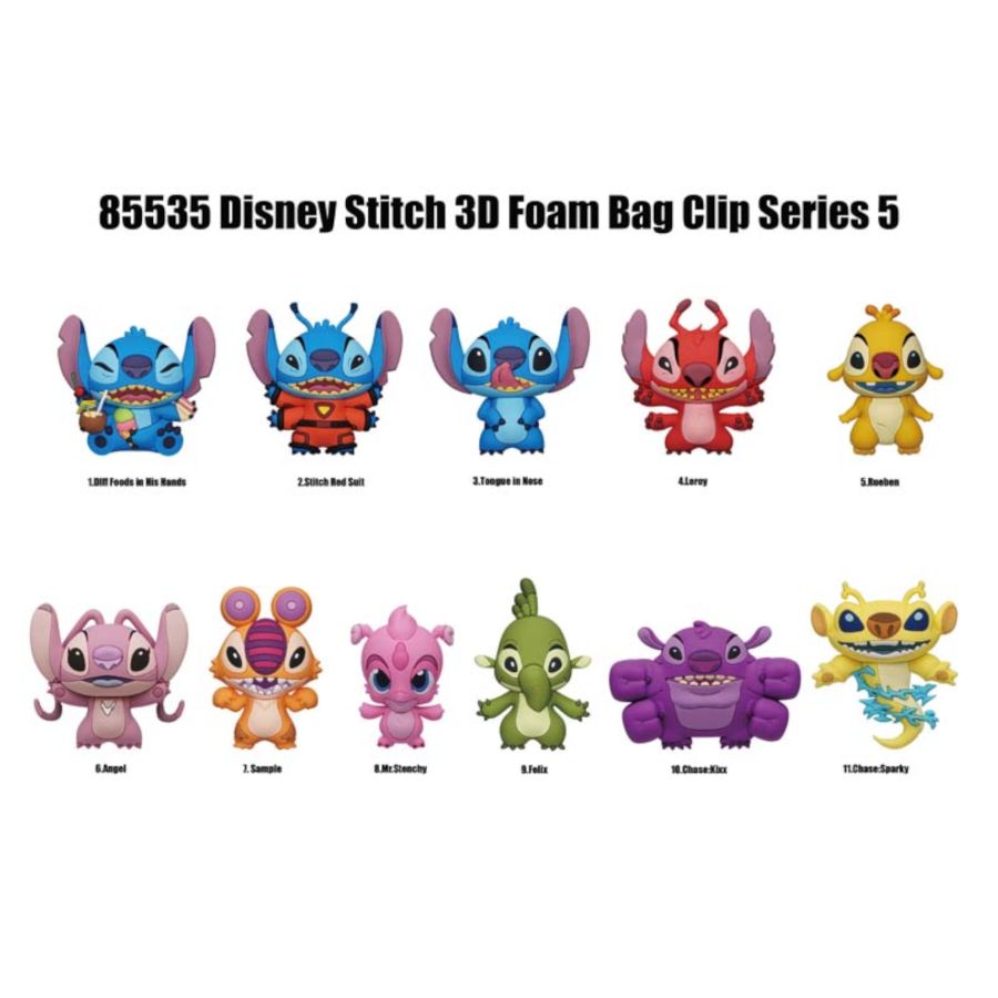 Lilo & Stitch - 3D PVC Bag Clips Series 5 Blind Bag
