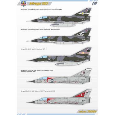 ModelSvit 1/72 Mirage IIIO Plastic Model Kit Aus Decals