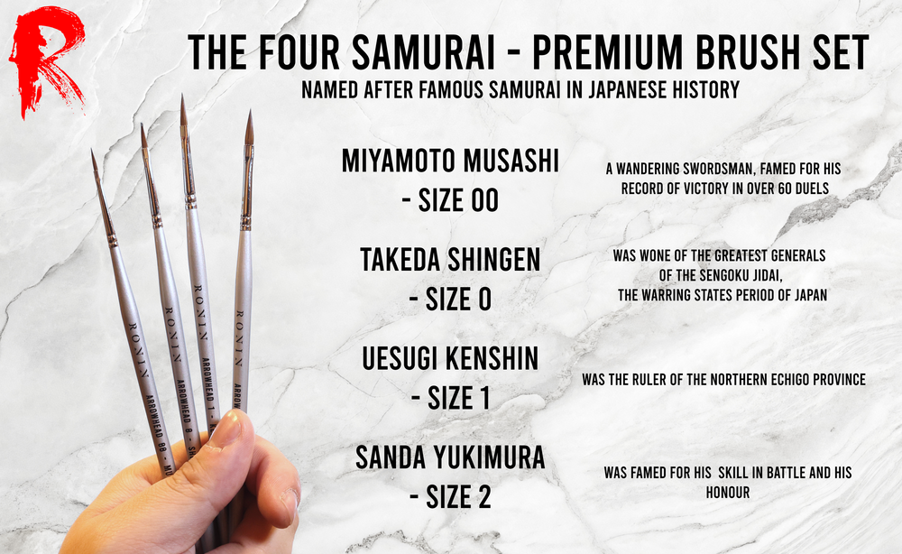 Ronin Games The Four Samurai - Premium Brush Set