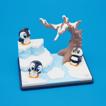 3D Printed Terarium Set - Penguin Toy Set