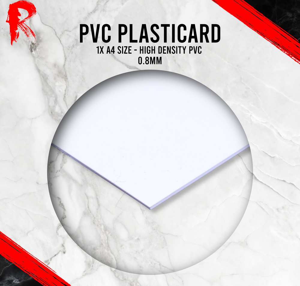A4 High Density PVC Plasticard Sheet 0.8mm - Ronin Games
