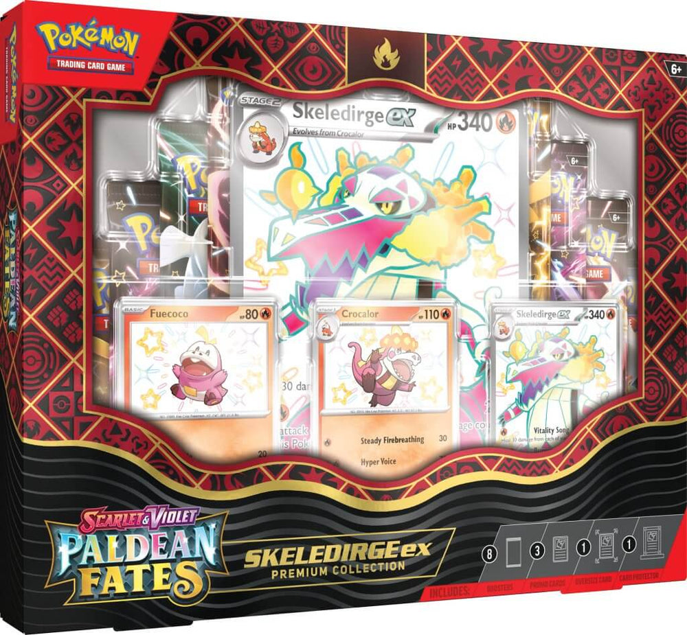 POKÉMON TCG Scarlet & Violet 4.5 Paldean Fates Premium Collection - Skeledirge PRE-ORDER 23 FEB