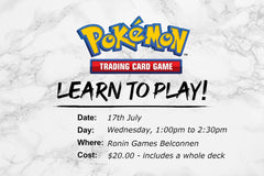 Learn to Play Pokemon - Ronin Games Belconnen ticket - Wed, 17 Jul 2024