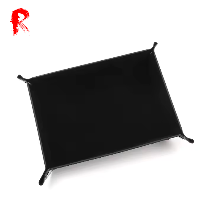 Velvet Folding Dice Tray - Black (19cm x 13.5cm) - Ronin Games - RGDT-121