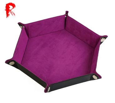 Velvet Folding Hexagonal Dice Tray - Byzantine (16cm x 16cm) - Ronin Games - RGDT-139