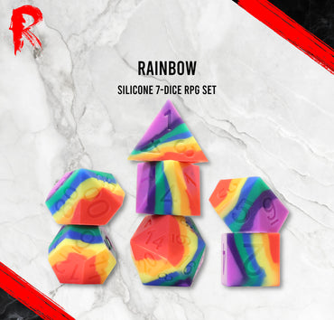 Rainbow Silicone Dice RPG Set - Ronin Games
