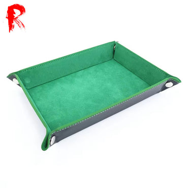 Velvet Folding Dice Tray - Forest Green (19cm x 13.5cm) - Ronin Games - RGDT-112