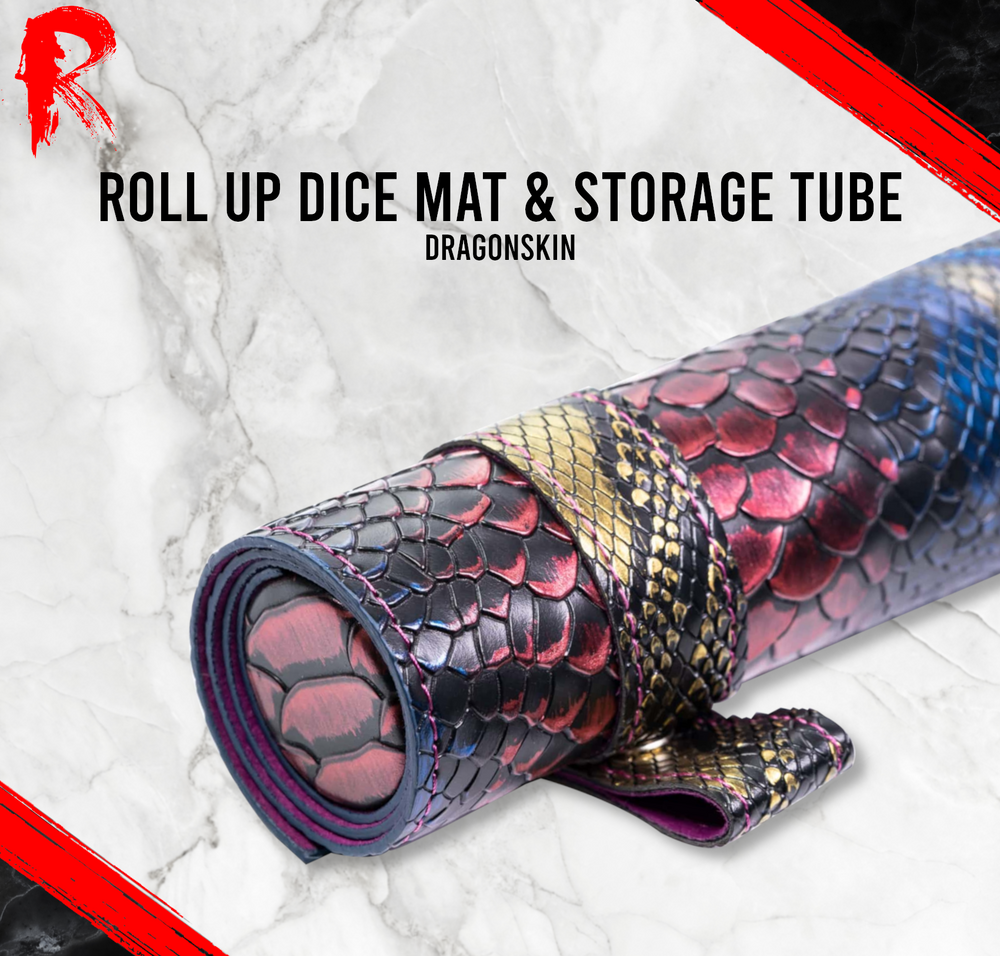 Roll Up Dice Mat & Storage Tube - Dragonskin